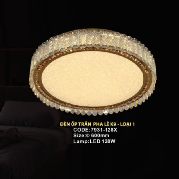 CODE: 7921-128X: Đèn áp trần LED Phale - KT: Ø600mm - Đèn LED 128W
