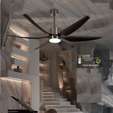 Q 7935: Quạt trần đèn LED 6 cánh nhựa ABS
