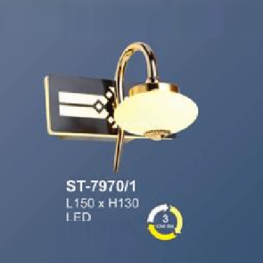 AN - ST - 7970/1: Đèn rọi tranh/gương đơn - KT: L150mm x H130mm - Đèn LED đổi 3 màu