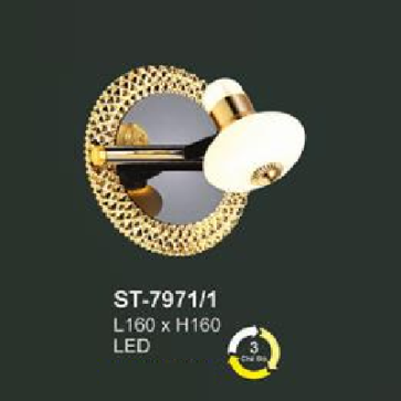 AN - ST - 7971/1: Đèn rọi tranh/gương đơn - KT: L160mm x H160mm - Đèn LED đổi 3 màu