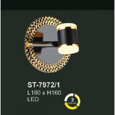 AN - ST - 7972/1: Đèn rọi tranh/gương đơn - KT: L160mm x H160mm - Đèn LED đổi 3 màu