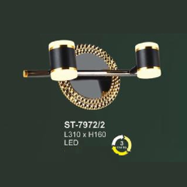 AN - ST - 7972/2: Đèn rọi tranh/gương đôi - KT: L310mm x H160mm - Đèn LED đổi 3 màu