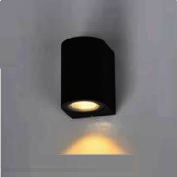 AN - VL - 8004/1 - BK: Đèn gắn tường ngoài trời - KT: L80mm x H80mm - Đèn LED 5W ánh sáng vàng 3000K