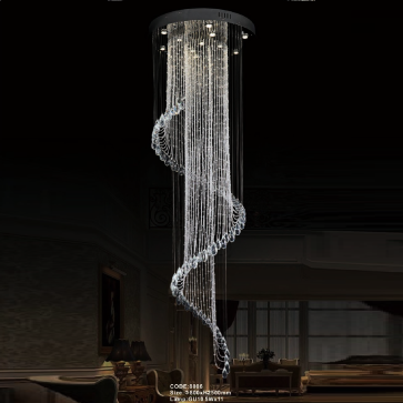 CODE: 8006: Đèn thả Phale - KT: Ø800mm x H2500mm - Đèn LED GU10 5W x 11 bóng