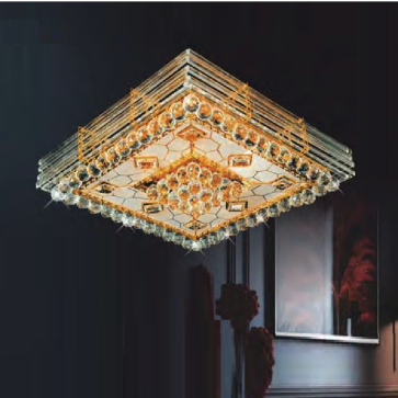 NC 8018: Đèn áp trần LED Phale vuông - KT: L650mm x W650mm x H250mm - Đèn LED đổi màu + Đèn chân E14 x 12 bóng