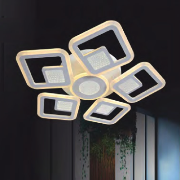 NC 8021: Đèn áp trần LED Mica - KT: Ø550mm x H90mm - Đèn LED đổi 3 màu - Remote
