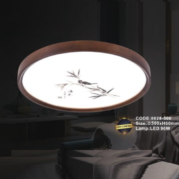 CODE: 8028-500: Đèn áp trần LED - KT: Ø500mm x H60mm - Đèn LED 96W  ánh sáng đổi 3 màu