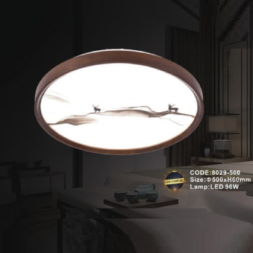 CODE: 8029-500: Đèn áp trần LED - KT: Ø500mm x H60mm - Đèn LED 96W  ánh sáng đổi 3 màu