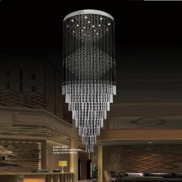 CODE: 8032: Đèn thả dây thanh Phale - KT: Ø1000mm x H2500mm - Đèn LED GU 10 5W x 16 bóng