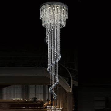 CODE: 8037: Đèn thả dây thanh Phale - KT: Ø800mm x H2600mm - Đèn LED GU 10 5W x 13 bóng