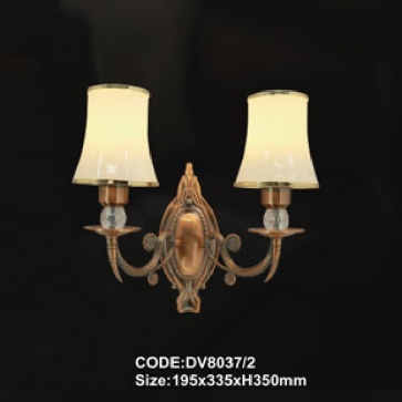 CODE: DV8037/2: Đèn gắn tường đôi - KT: 195mm x 335mm x H350mm - Bóng đèn E27 x 2