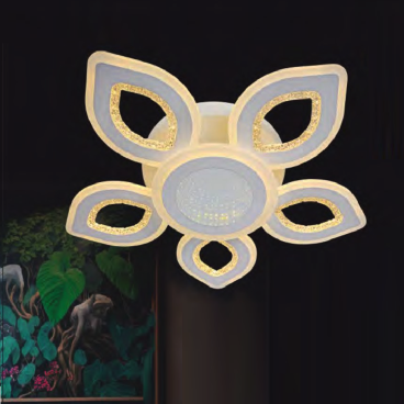 NC 804: Đèn áp trần LED Mica - KT: Ø550mm x H110mm - Đèn LED đổi 3 màu  - remote