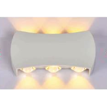 AN - VL - 8089/6 - WH: Đèn gắn tường ngoài trời - KT: L170mm x H85mm - Đèn LED 6W ánh sáng vàng