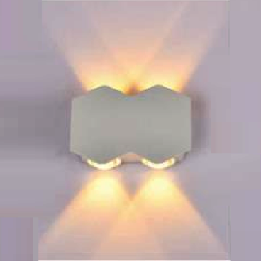 AN - VL - 8101/4 - WH: Đèn gắn tường ngoài trời -  KT: L110mm x H80mm - Đèn LED 4W ánh sáng vàng 3500K