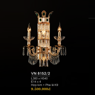 VN 8152/2:  Đèn gắn tường Phale đôi - KT: L380mm x H540mm - Bóng đèn E14 x 4