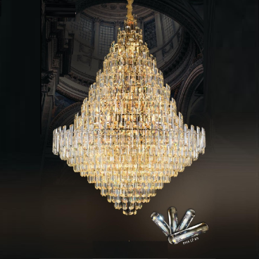 HF - CFL 8188: Đèn chùm Phale K9 cao cấp - 780 thanh Phale -  KT: Ø1200mm x H1600mm - Bóng đèn E14