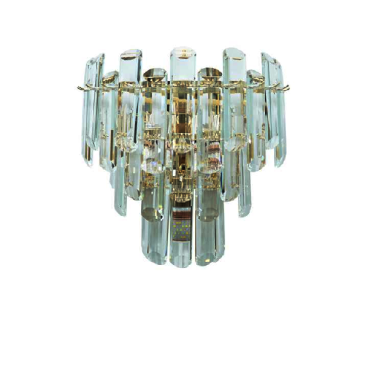 35 - VPL8188: Đèn gắn tường Phale K9 cao cấp - KT: L350mm x H320mm - Đèn chân E14 x 3 bóng