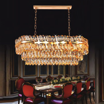 NC 81993C: Đèn thả Phale Ngang - KT: L800mm x W400mm x H300mm + 500mm - Bóng đèn E14 x 12 bóng