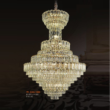V - TPL - 8205/1000: Đèn thả Phale - KT: Ø1000mm x H1550mm - Bóng đèn E14 x 42 bóng