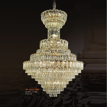 V - TPL - 8205/1000: Đèn thả Phale - KT: Ø1000mm x H1550mm - Bóng đèn E14 x 42 bóng