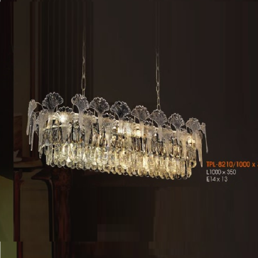 VE - TPL- 8210/1000x350: Đèn thả Phale Ngang - KT: L1000mm x W350mm - Đèn chân E14 x 13 bóng