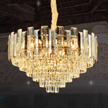 TH - 8262: Đèn thả Phale K9 - KT: Ø800mm x H1100mm - Đèn E14 x 18 bóng