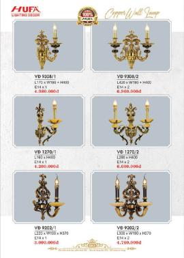 CATALOGUE ĐÈN HUFA ( CK TỪ 55%-65%)