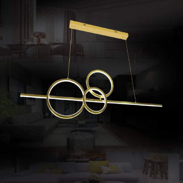 TH - 8332: Đèn thả ngang LED - KT: L1200mm x H1200mm - Đèn LED đổi 3 màu