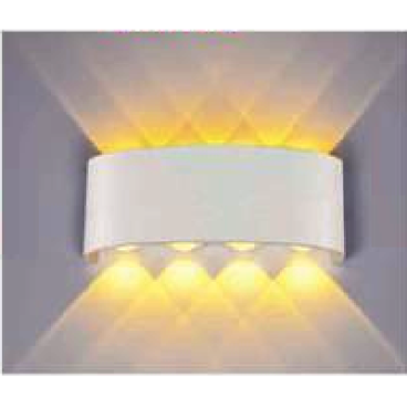 AN - VL - 8332/8WH: Đèn gắn tường ngoài trời  - KT: L200mm x H80mm - Đèn LED 8W ánh sáng vàng