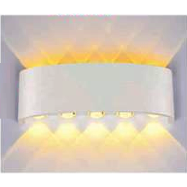 AN - VL - 8332/10WH: Đèn gắn tường ngoài trời  - KT: L250mm x H80mm - Đèn LED 10W ánh sáng vàng