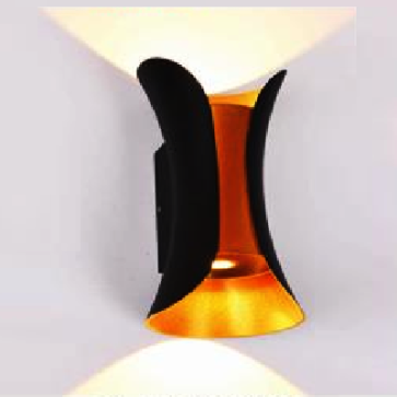 AN - VL - 8340/BK - IP 65: Đèn gắn tường ngoài trời  - KT: L100mm x H200mm - Đèn LED 10W ánh sáng vàng 3000K
