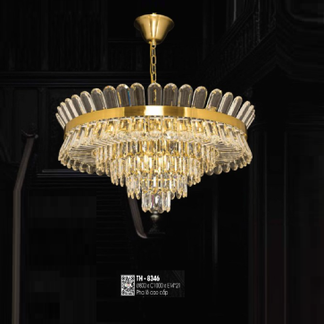 TH - 8346: Đèn thả thanh Phale  - KT: Ø800mm x H1000mm - Bóng đèn E14 x 21 bóng