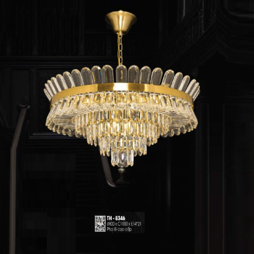 TH - 8346: Đèn thả thanh Phale  - KT: Ø800mm x H1000mm - Bóng đèn E14 x 21 bóng