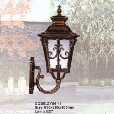 CODE: ZY84 -11: Đèn gắn tường ngoài trời - KT: 610mm x 285mm x 300mm - Đèn E27 x 1 bóng