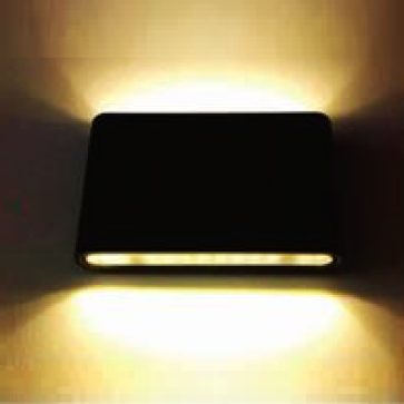 AN - VL - 8408A/BK: Đèn gắn tường ngoài trời -  KT: L110mm x H90mm - Đèn LED 8W ánh sáng vàng 3000K
