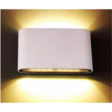 AN - VL - 8408A/WH: Đèn gắn tường ngoài trời -  KT: L110mm x H90mm - Đèn LED 8W ánh sáng vàng 3000K