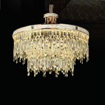 TH - 8425: Đèn Thả 2 tầng Phale K9 cao cấp - KT: Ø(500+800)mm x H1200mm - Đèn LED đổi 3 màu