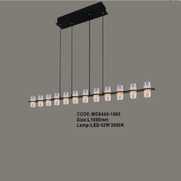 CODE: MD8448-1000: Đèn thả ngang LED - KT: L1080mm - Đèn LED 42W ánh sáng vàng 3000K