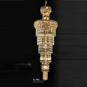 TH - 8495: Đèn thả Phale K9 cao cấp - KT: Ø800mm x H2500mm - Bóng đèn E14 x 53 bóng