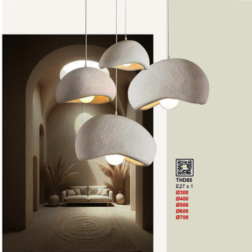 THD85: Đèn thả đơn - KT: Ø300mm - Bóng đèn E27 x 1 bóng
