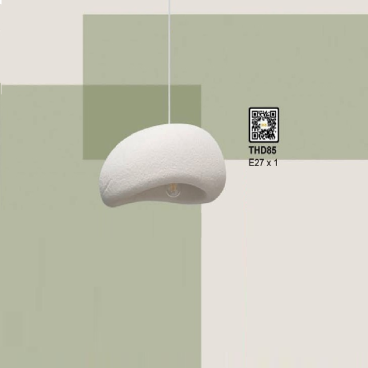 THD85: Đèn thả đơn chao thủy tinh - KT: Ø700mm - Đèn E27 x 1 bóng