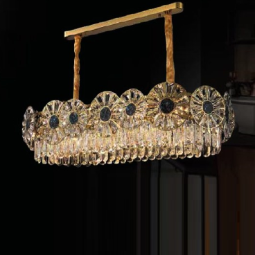 TH - 8509: Đèn thả Phale Ngang +cao cấp  - KT: L800mm x W350mm x H900mm - Bóng đèn chân E14 x 12 bóng