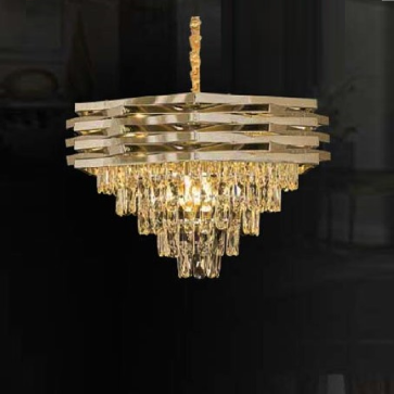 TH - 8536: Đèn thả Phale, thân màu Crome  - KT: Ø600mm x H900mm - Bóng đèn chân E14 x 11 bóng