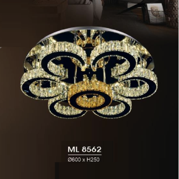 HF - ML 8562: Đèn áp trần LED Phale Loại 1 - KT: Ø600mm x H250mm - Đèn LED 80W đổi 3 màu - Remote