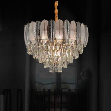 TH - 8568: Đèn thả Phale K9 cao cấp  - KT: Ø600mm x H900mm - Bóng đèn chân E14 x 10 bóng