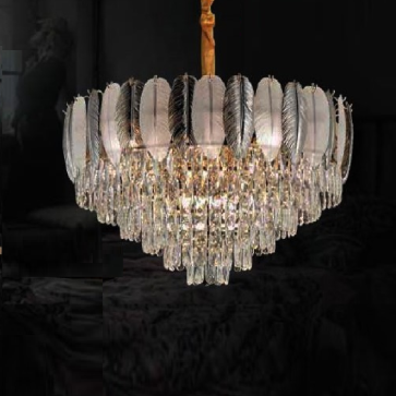 TH - 8569: Đèn thả Phale K9 cao cấp  - KT: Ø800mm x H1000mm - Bóng đèn chân E14 x 14 bóng