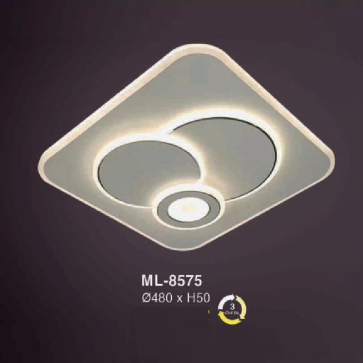 E - ML - 8575: Đèn áp trần LED vuông - KT: Ø480mm x H50mm  - Đèn LED  ánh sáng đổi 3 màu