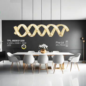 A - TPL - 86065/1200: Đèn thả LED Phale ngang  - KT: L1200mm x H300mm + 1000mm - Đèn LED đổi 3 màu