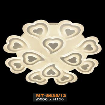 VE - MT - 8635/12: Đèn áp trần LED12 cánh - KT: Ø900mm x H150 - Đèn LED đổi 3 màu