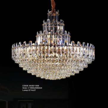 CODE: 8636/1000: Đèn thả Phale - KT: Ø1000mm x H800mm - Bóng đèn E14 x 27 bóng